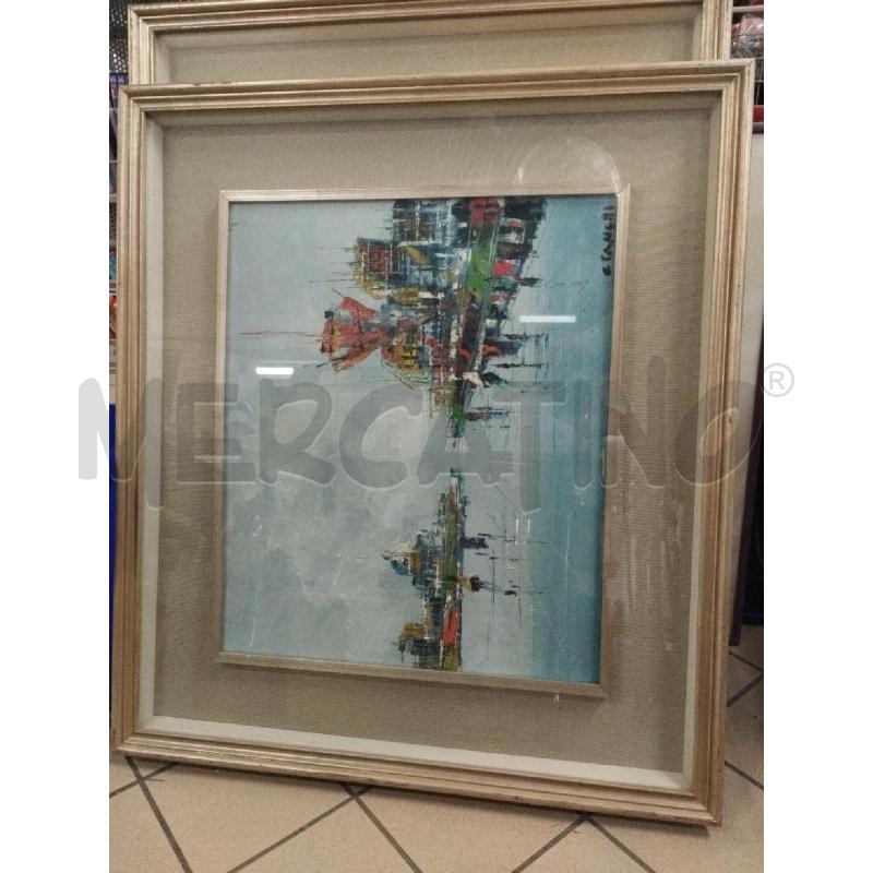 QUADRO PAESAGGIO PORTUALE FIRMATO | Mercatino dell'Usato Roma zona marconi 1