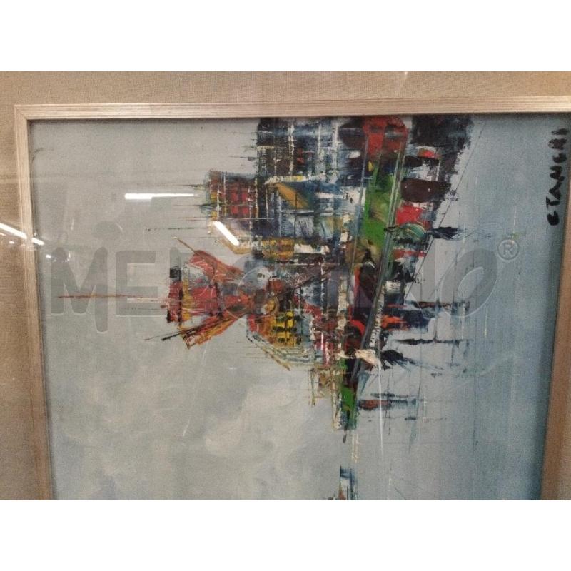 QUADRO PAESAGGIO PORTUALE FIRMATO | Mercatino dell'Usato Roma zona marconi 2