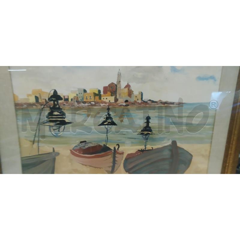 QUADRO PIO CARLONE MARINA BARCHE E LAMPARE | Mercatino dell'Usato Roma zona marconi 2