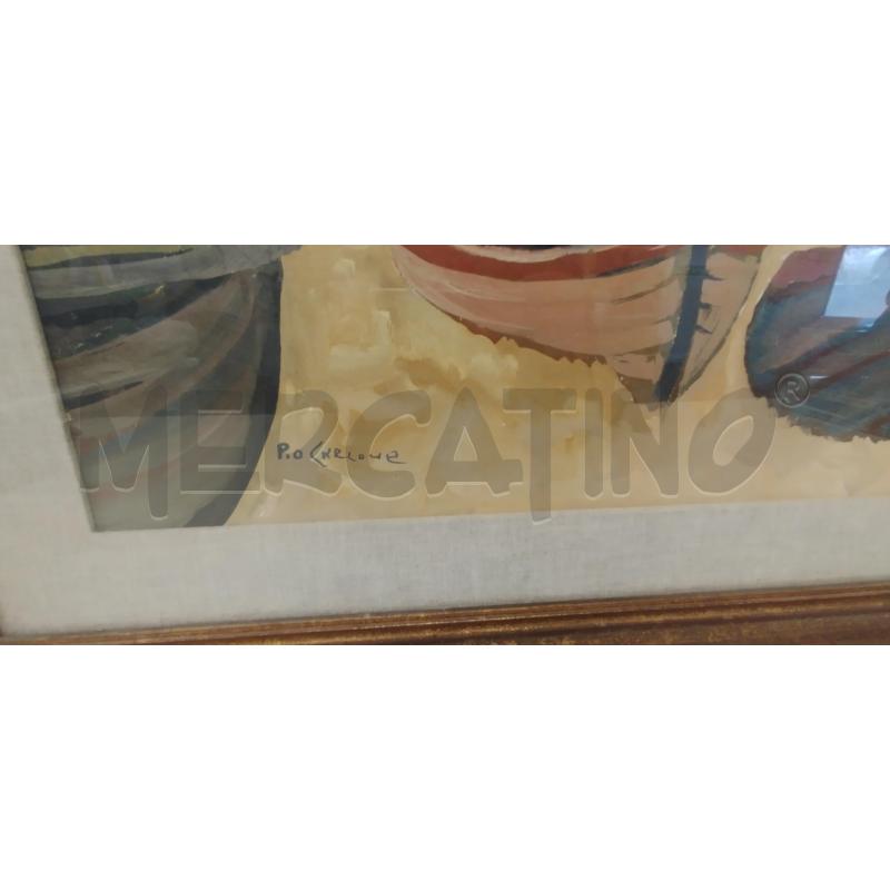 QUADRO PIO CARLONE MARINA BARCHE E LAMPARE | Mercatino dell'Usato Roma zona marconi 3