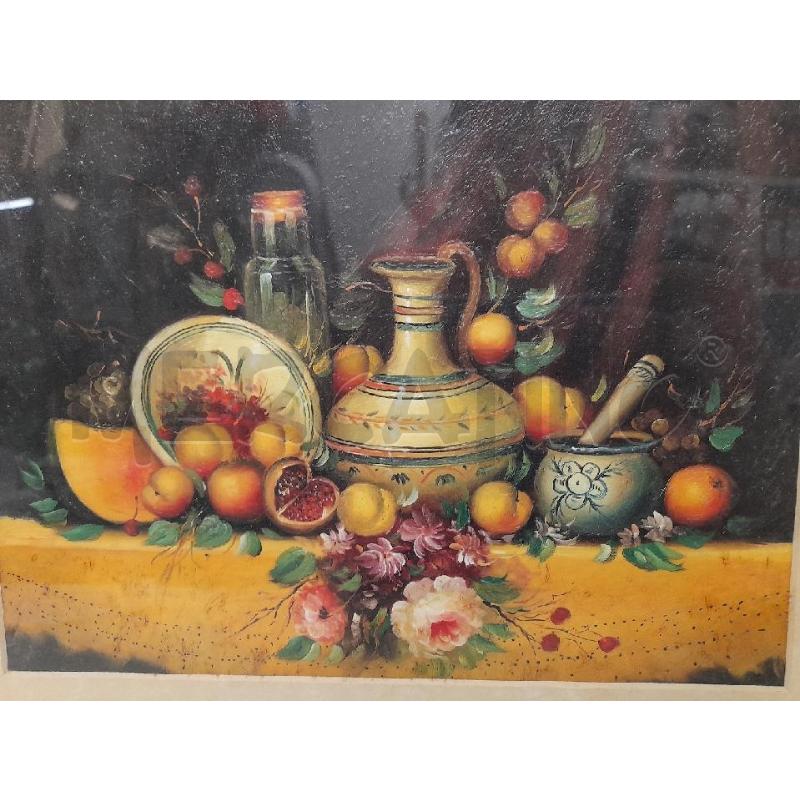 QUADRO STAMPA NATURA MORTA C/NERO/ORO | Mercatino dell'Usato Roma zona marconi 2