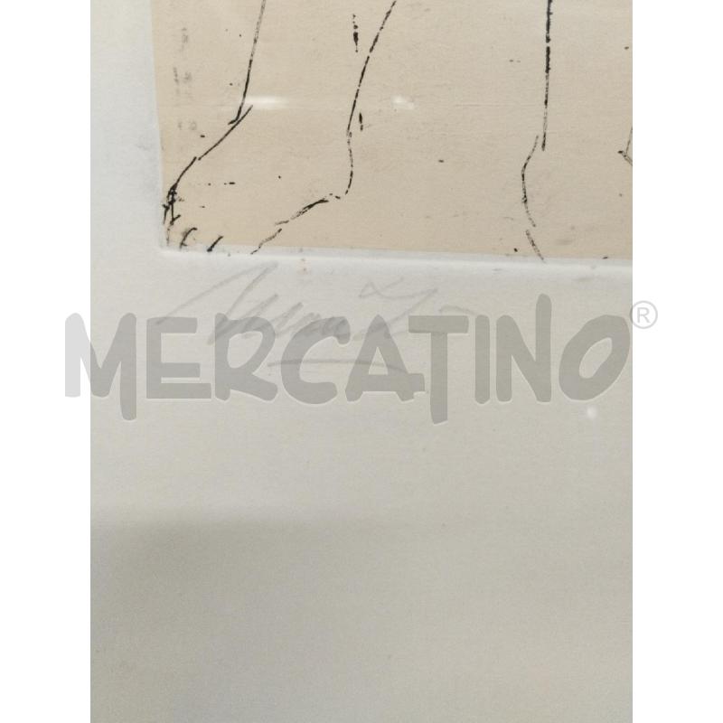QUADRO VECCHIA LITOGRAFIA A FIRMA MANZU' SENZA AUTENT | Mercatino dell'Usato Roma zona marconi 3