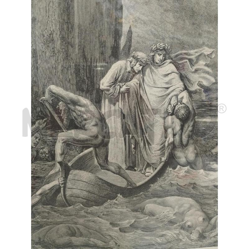 QUADRO VECCHIA STAMPA INFERNO DANTE | Mercatino dell'Usato Roma zona marconi 2