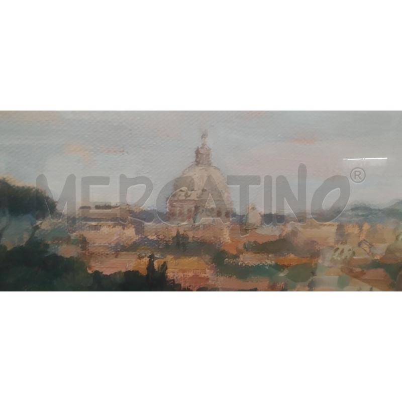 QUADRO VEDUTA ROMA FIRMATO R.CARESSA SENZA CERTIF | Mercatino dell'Usato Roma zona marconi 3