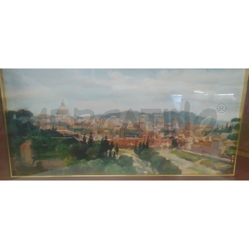 QUADRO VEDUTA ROMA FIRMATO R.CARESSA SENZA CERTIF | Mercatino dell'Usato Roma zona marconi 4