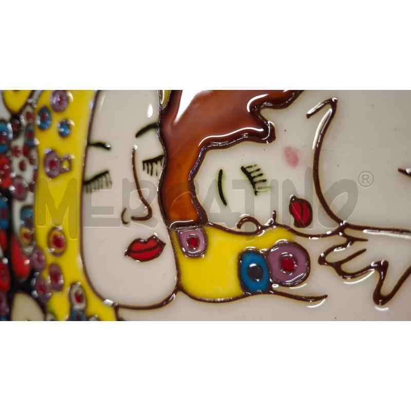 QUADRO VETRO DIPINTO MATERNITA' KLIMT C/SCATOLA | Mercatino dell'Usato Roma zona marconi 3