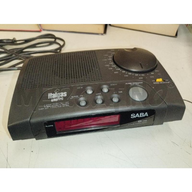 RADIOSVEGLIA SABA CR170 ITALGAS | Mercatino dell'Usato Roma zona marconi 1