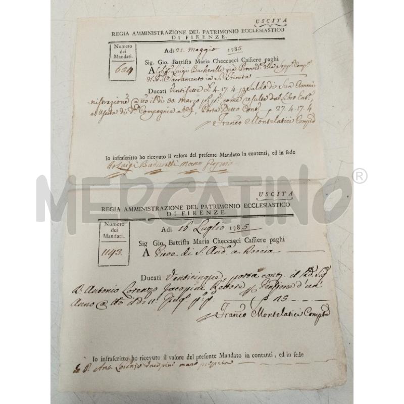 RICEVUTE 5PZ REGIA AMMINISTR. PATRIMONIO ECCLES | Mercatino dell'Usato Roma zona marconi 2
