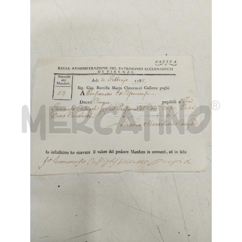 RICEVUTE 5PZ REGIA AMMINISTR. PATRIMONIO ECCLES | Mercatino dell'Usato Roma zona marconi 4