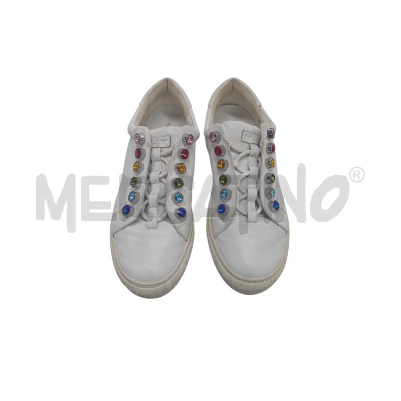 SCARPE D KURT GEIGER BIANCO(2)STRASS | Mercatino dell'Usato Roma zona marconi 1
