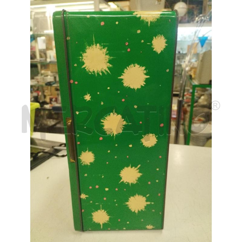 SCATOLA LATTA VERDE BIMBI BACIO | Mercatino dell'Usato Roma zona marconi 2