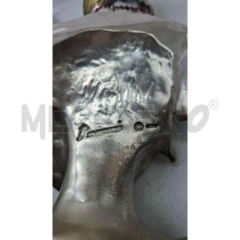 SCULTURA BUSTO DONNA EPOCA PORCELLANA/ARGENTO ALT 32 CM | Mercatino dell'Usato Roma zona marconi 3