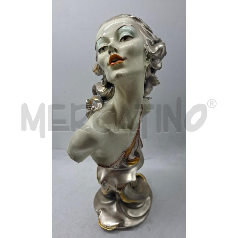 SCULTURA BUSTO PORCELLANA/ARGENTO FLORENCE ALT 31 CM | Mercatino dell'Usato Roma zona marconi 1