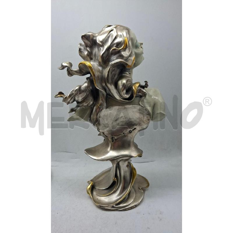 SCULTURA BUSTO PORCELLANA/ARGENTO FLORENCE ALT 31 CM | Mercatino dell'Usato Roma zona marconi 2