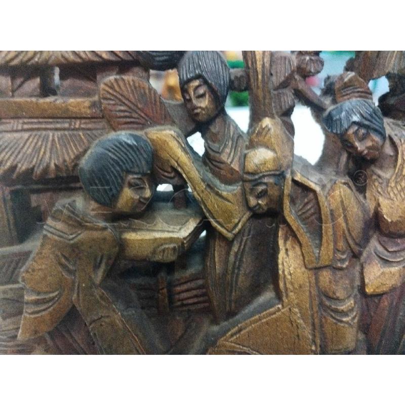 SCULTURA FERMALIBRO LEGNO ORIENTALE LEGNO | Mercatino dell'Usato Roma zona marconi 4