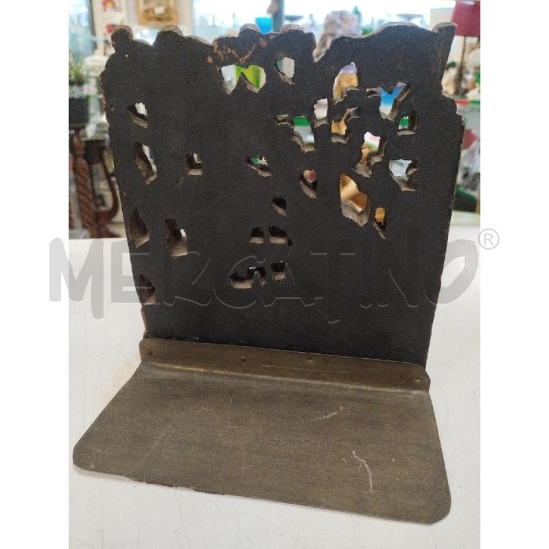 SCULTURA LEGNO FERMALIBRO ORIENTALE | Mercatino dell'Usato Roma zona marconi 2