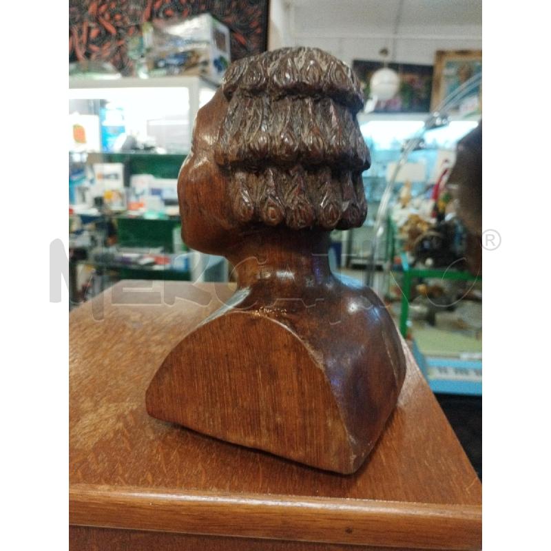 SCULTURA PICCOLA BUSTO DONNA LEGNO | Mercatino dell'Usato Roma zona marconi 2