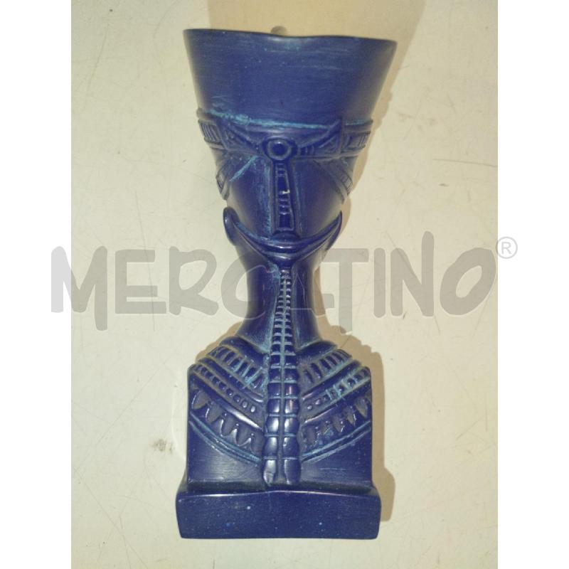 SCULTURA TESTA REGINA EGIZIA BLU CM 15 | Mercatino dell'Usato Roma zona marconi 3