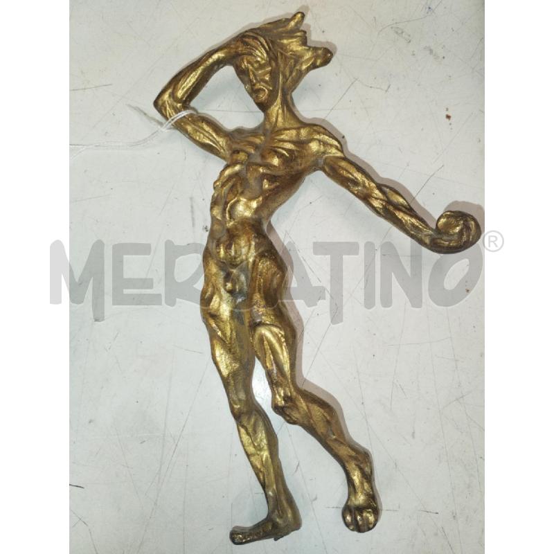 SCULTURA UOMO OTTONE CM 22 PESO 850GR | Mercatino dell'Usato Roma zona marconi 1