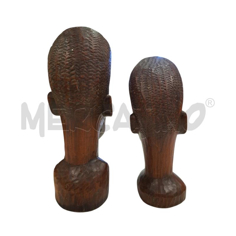SCULTURE 2 PZ BUSTI ETNICI CM 18-20  | Mercatino dell'Usato Roma zona marconi 3
