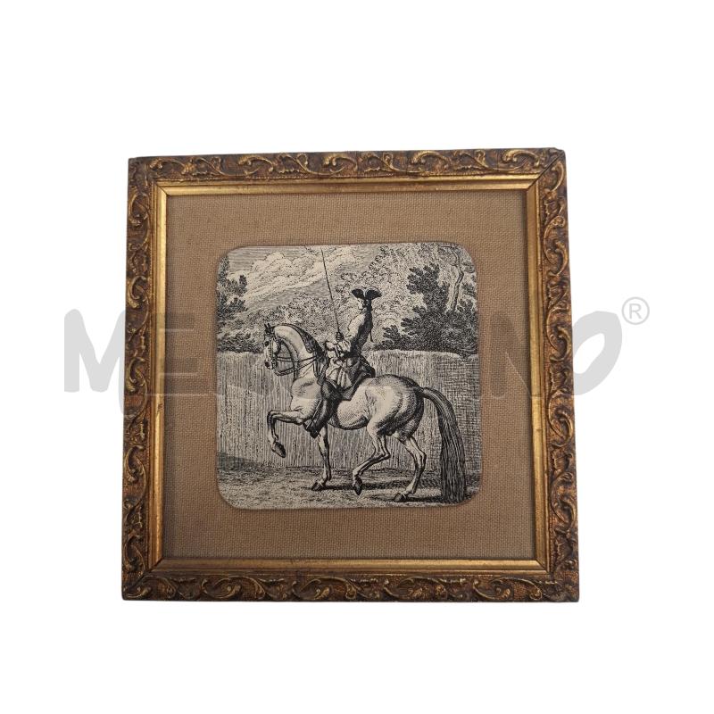 SERIE DI 5 QUADRETTI 17 X 17 STAMPA CAVALIERI  | Mercatino dell'Usato Roma zona marconi 4