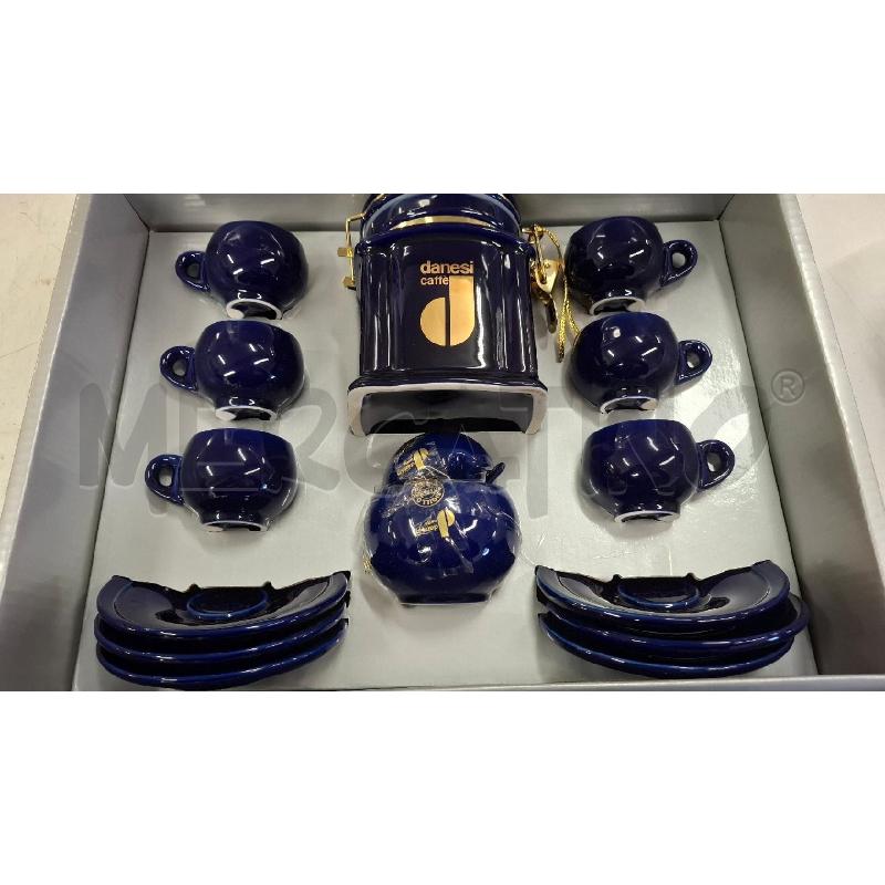 SET CAFFE' 8 PZ PORCELLANA DANESI CAFE' BLU VINTAGE C/SCATOLA | Mercatino dell'Usato Roma zona marconi 1
