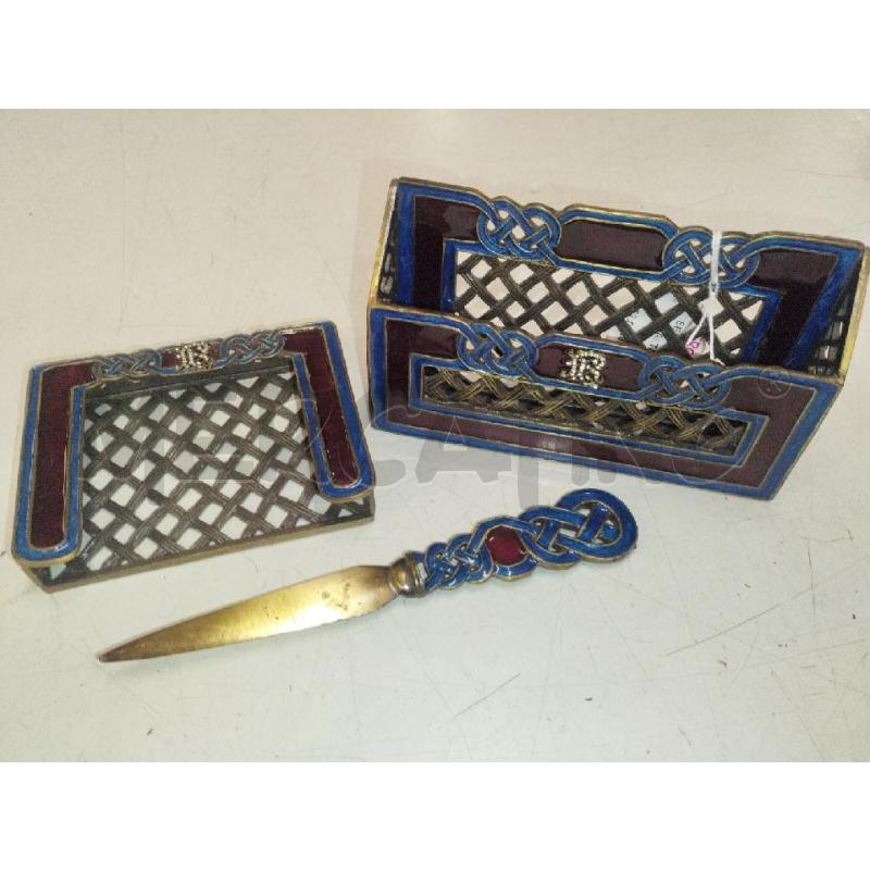 SET SCRIVANIA METALLO SMALTATO 3PZ | Mercatino dell'Usato Roma zona marconi 1