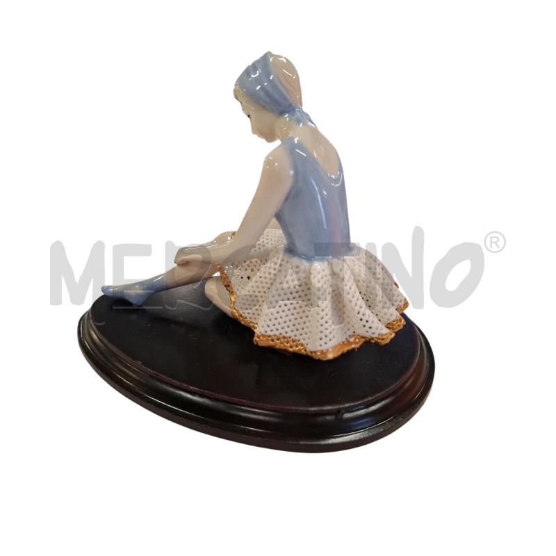 STATUINA BALLERINA PORCELLANA VESTITO TRAFORATO MIS 11 X 15 | Mercatino dell'Usato Roma zona marconi 2