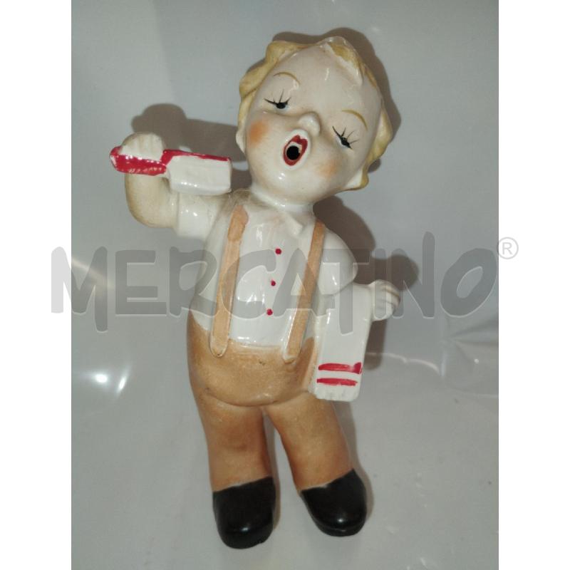 STATUINA BAMBINO ANNI 50 CHE LAVA I DENTI | Mercatino dell'Usato Roma zona marconi 1
