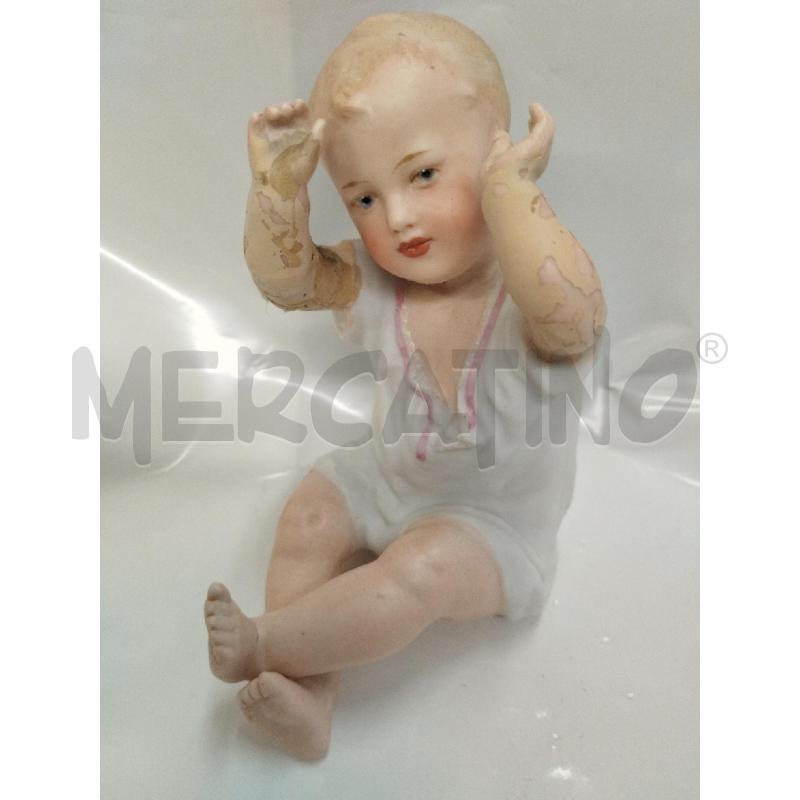 STATUINA BAMBINO BRACCIO RINCOLLATO CM 11 | Mercatino dell'Usato Roma zona marconi 1
