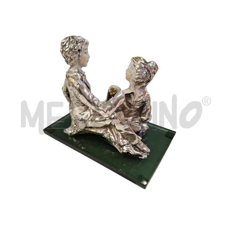 STATUINA FIDANZATI PORCELLANA LAMINATA BASE CRISTALLO FUME' | Mercatino dell'Usato Roma zona marconi 3