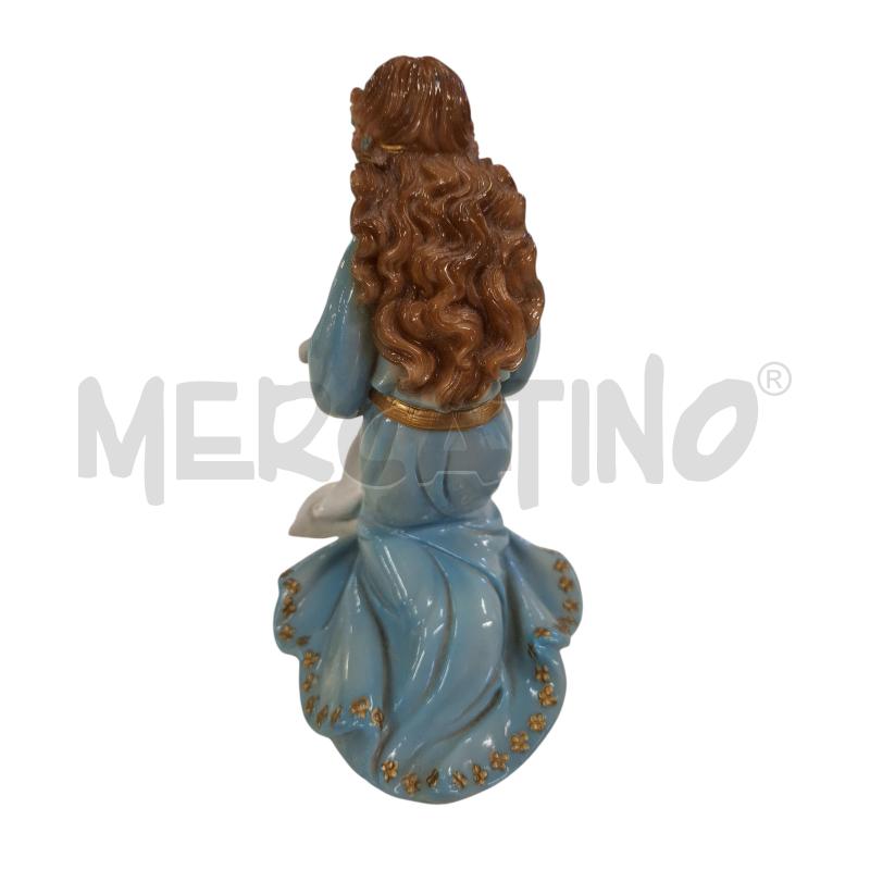 STATUINA MADONNA CON BAMBINO IN RESINA VESTITO AZZURRO  | Mercatino dell'Usato Roma zona marconi 3