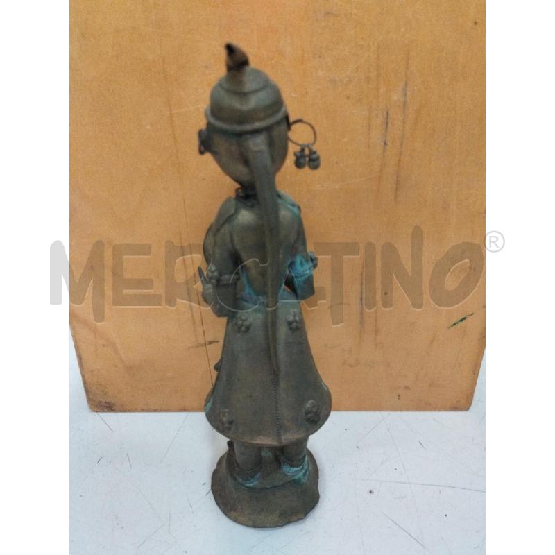 STATUINA MUSICISTA VINTAGE METALLO PIATTI | Mercatino dell'Usato Roma zona marconi 3