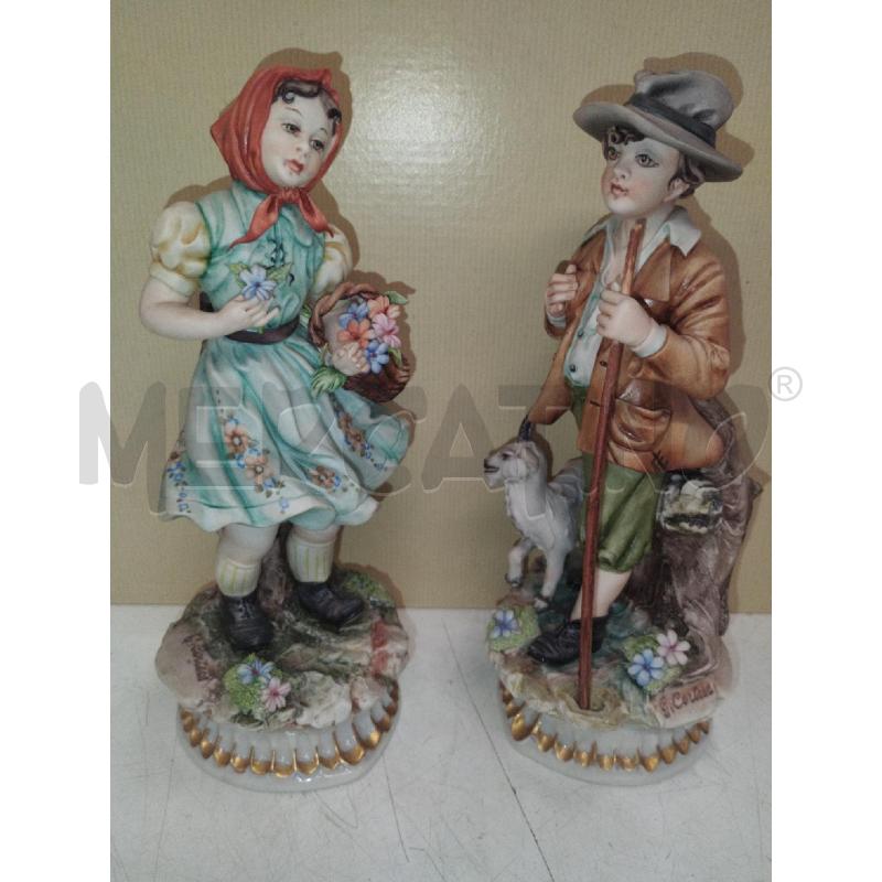 STATUINE COPPIA RAGAZZI G.CORTESE CAPODIMONTE | Mercatino dell'Usato Roma zona marconi 1
