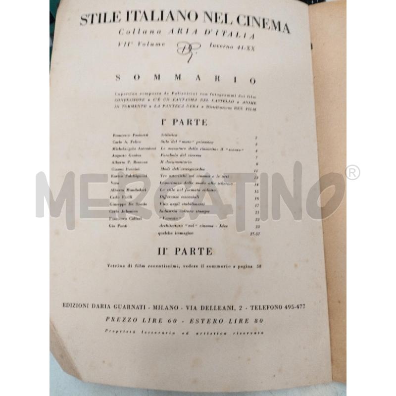 STILE ITALIANO NEL CINEMA COLLANA ARIA D'ITALIA | Mercatino dell'Usato Roma zona marconi 2