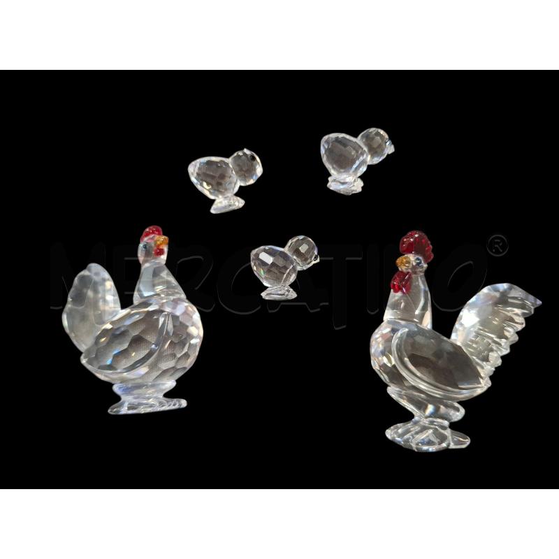 SWAROVSKI GALLINA + GALLO +PULCINI  C/SCAT | Mercatino dell'Usato Roma zona marconi 1