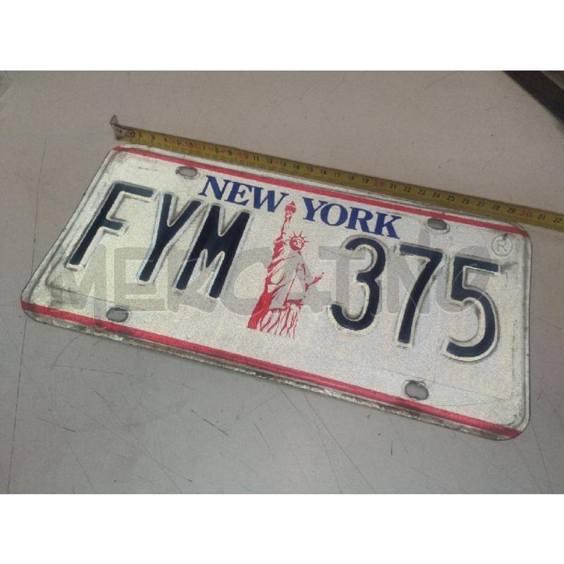 TARGA NEW YORK FYM 375 | Mercatino dell'Usato Roma zona marconi 1