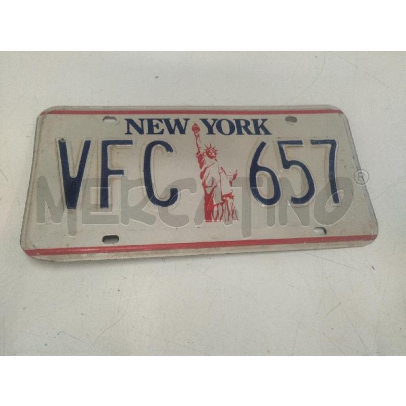 TARGA NEW YORK VFC 657 | Mercatino dell'Usato Roma zona marconi 1