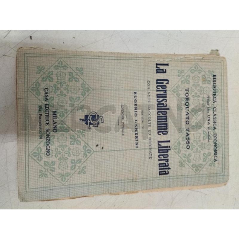 TASSO LA GERUSALEMME LIBERATA BIBL.CALSS.ECON | Mercatino dell'Usato Roma zona marconi 1