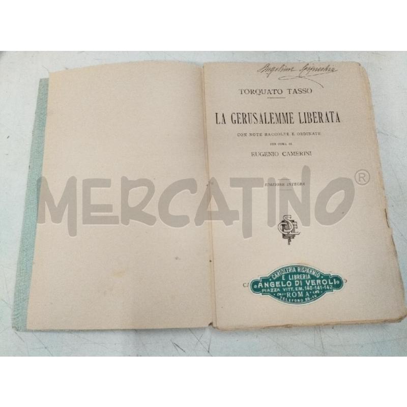 TASSO LA GERUSALEMME LIBERATA BIBL.CALSS.ECON | Mercatino dell'Usato Roma zona marconi 2