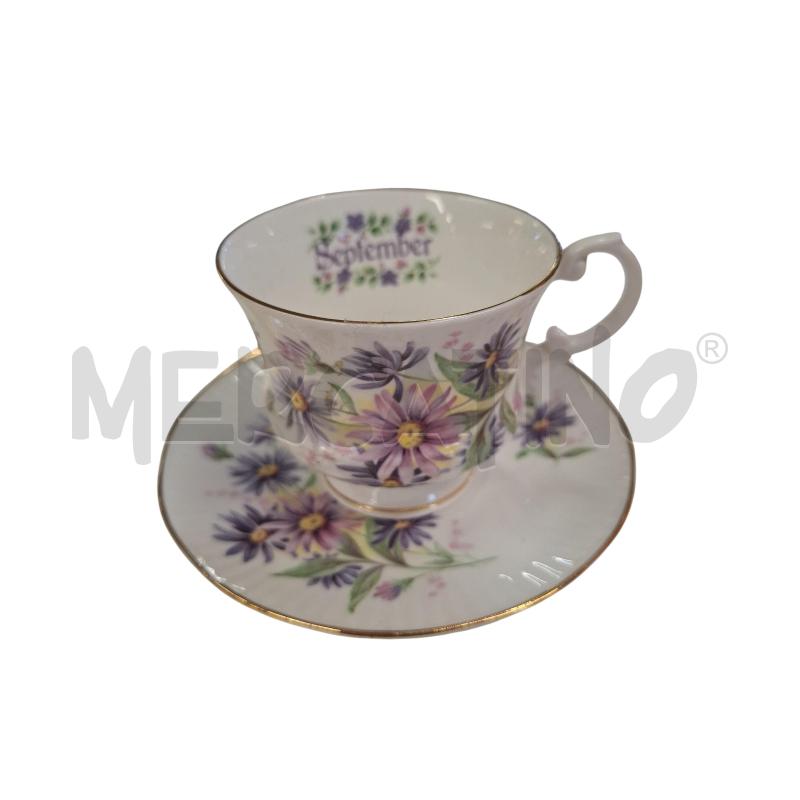 TAZZA C/PIATTINO SEPTEMBRE ELISABETHAN STAFFORDSHIRE MM 65 | Mercatino dell'Usato Roma zona marconi 1