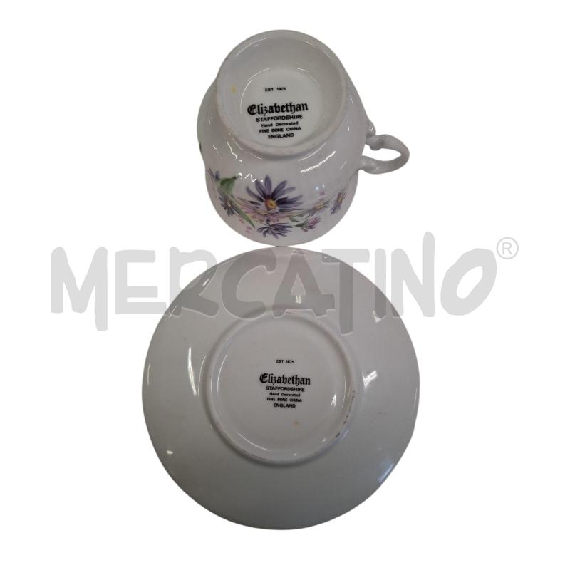 TAZZA C/PIATTINO SEPTEMBRE ELISABETHAN STAFFORDSHIRE MM 65 | Mercatino dell'Usato Roma zona marconi 2