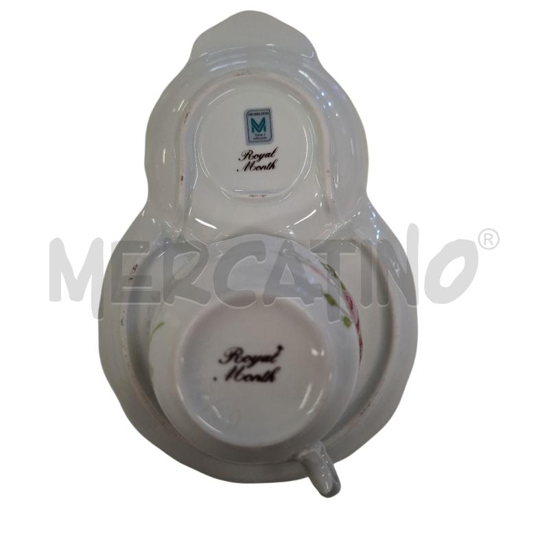 TAZZA THE CON PIATTO PORTA BISCOTTI SETTEMBRE ROYAL MONT  | Mercatino dell'Usato Roma zona marconi 3