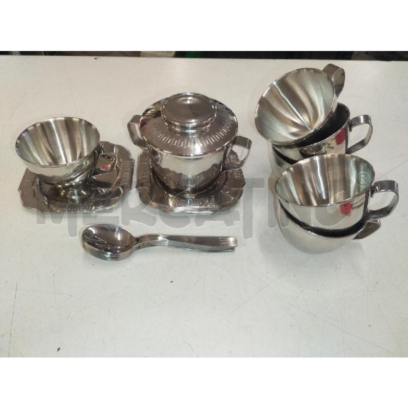 TAZZINE PZ 6 CON ZUCCHERIERA INOX COOK-O-MATIC | Mercatino dell'Usato Roma zona marconi 1