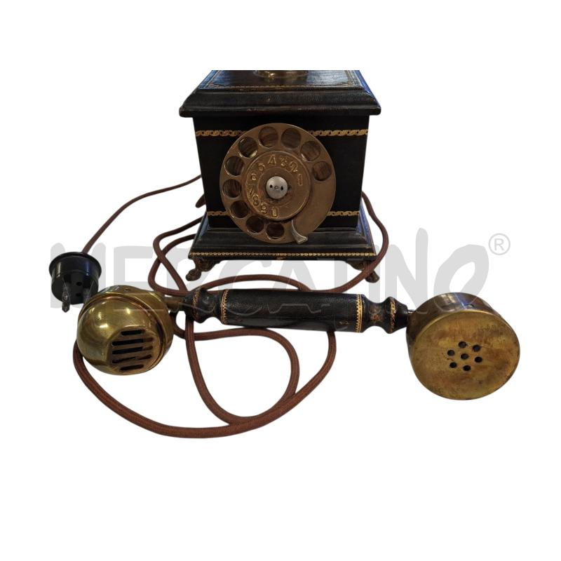 TELEFONO STILE ANTICO NON TESTATO CUOIO OTTONE | Mercatino dell'Usato Roma zona marconi 4