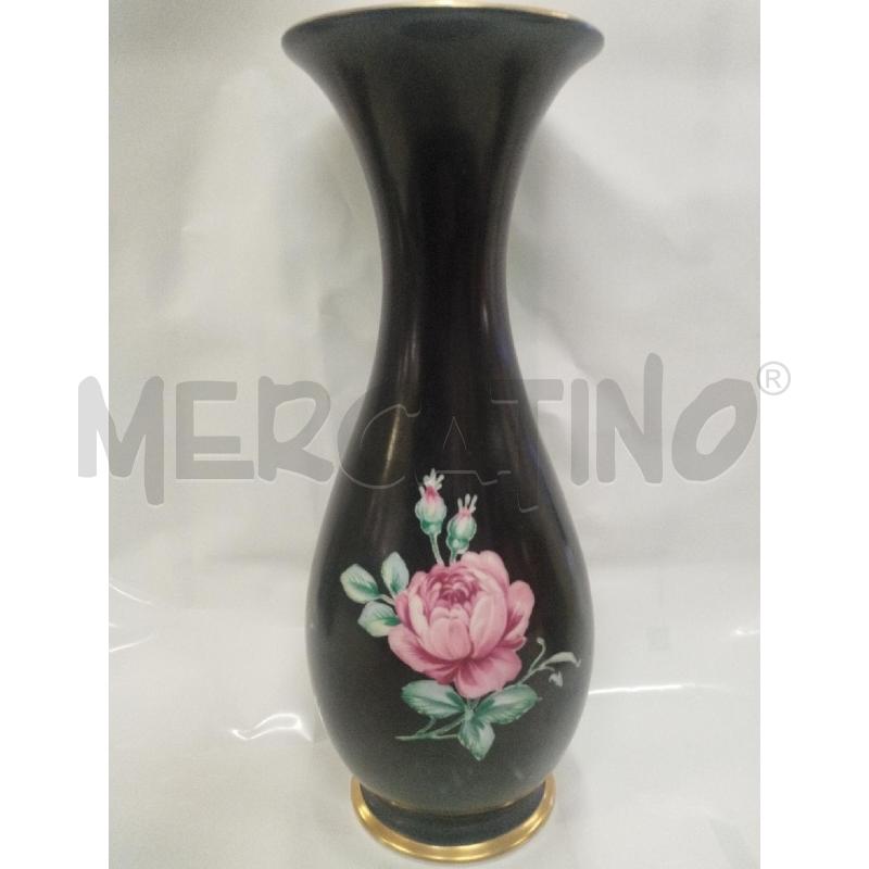 VASO BAVARIA GERMANY NERO/ORO ROSA  | Mercatino dell'Usato Roma zona marconi 1