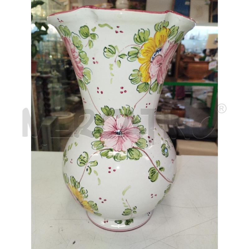VASO CERAMICA CASTELLI FIORATO | Mercatino dell'Usato Roma zona marconi 1