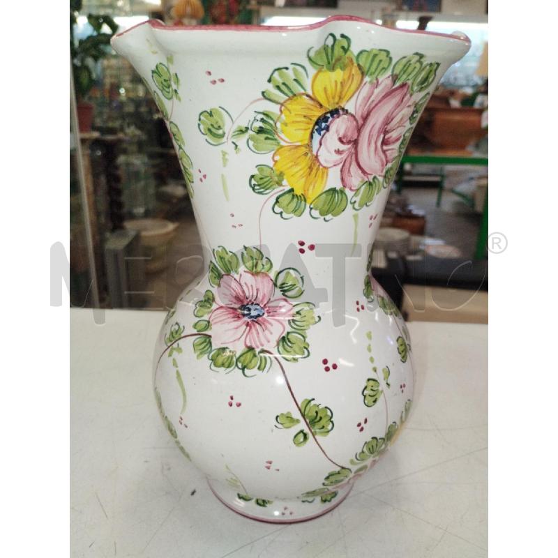 VASO CERAMICA CASTELLI FIORATO | Mercatino dell'Usato Roma zona marconi 2