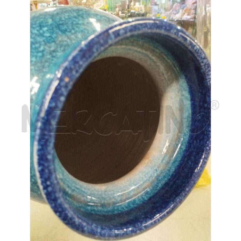 VASO CERAMICA  SMALTATO BLU | Mercatino dell'Usato Roma zona marconi 2