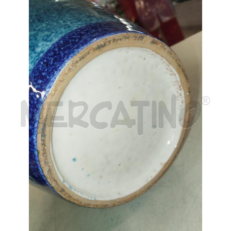 VASO CERAMICA  SMALTATO BLU | Mercatino dell'Usato Roma zona marconi 3